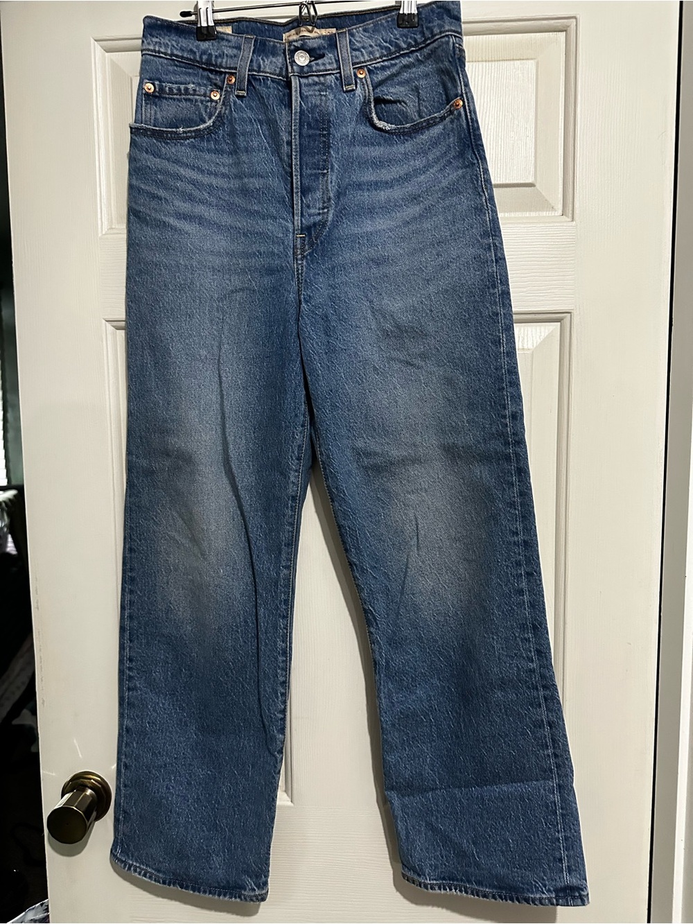 Levi's Blue Denim Jeans with Gold Stitching
